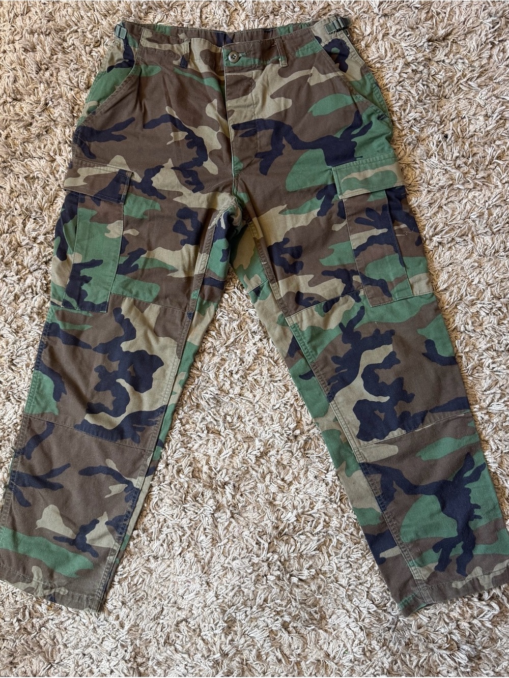 Vintage US Military Woodland Camouflage Battle Dress Uniform Combat Medium Short